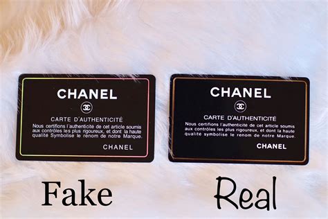 real or fake chanel|authenticity card chanel.